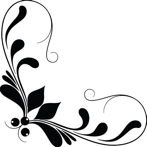 Free Clipart Of A floral design element