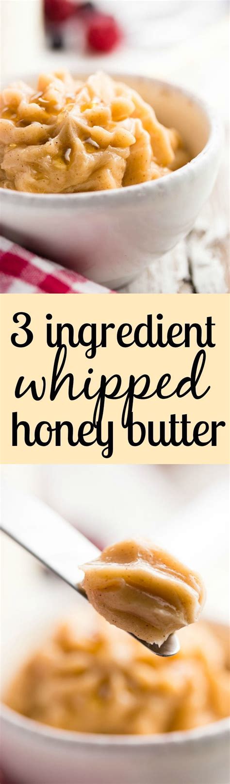 Three Ingredient Whipped Honey Butter In A White Bowl With A Spoon Full Of Peanut Butter