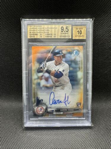 Aaron Judge Bowman Chrome Rookie Autographs Orange Refractor