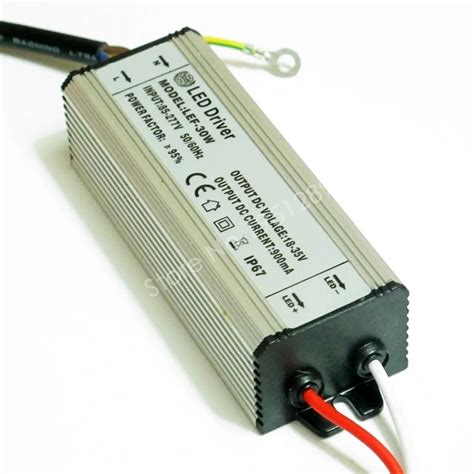 CE Certified IP67 30W 900mA Led Driver DC 18V 35V Power Supply AC 110V ...