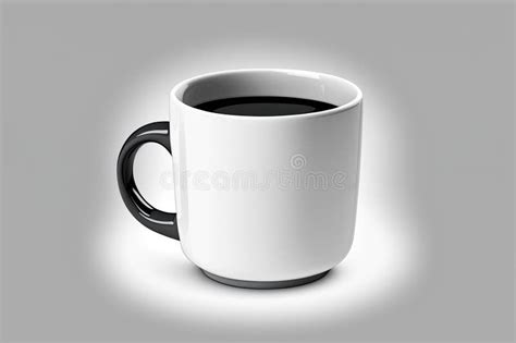 Image Of Coffee Mug Isolated On White Top View Stock Illustration