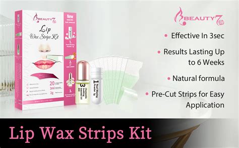 Beauty7 Lip Wax Strips Facial Wax Strips Hair Removal Waxing 20 Strips