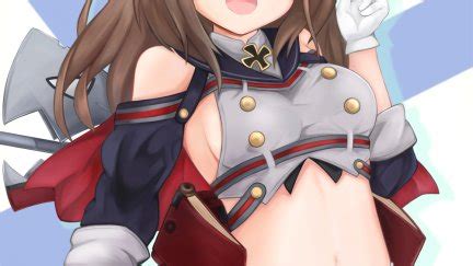 Brunette Solo Belly Anime Anime Girls Azur Lane Z Azur Lane