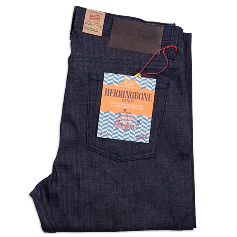 Naked And Famous Weird Guy Herringbone Denim Oz Indigo