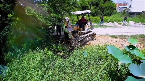 Start Open New Project Pour Stone To Delete Pond By 5ton Dump Truck