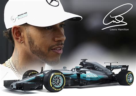 Lewis Hamilton Poster 2017 59 Signed Copy Formula 1 Merchandise