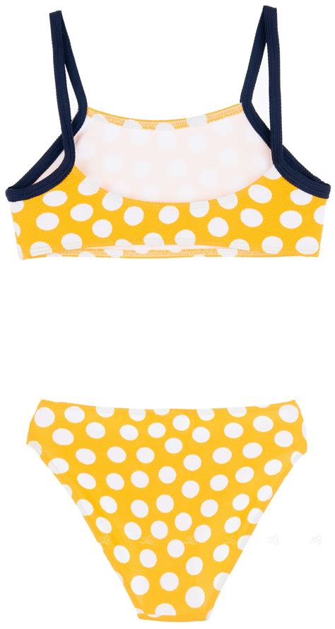 J V José Varón Girls Yellow Polka Dot Bikini Missbaby