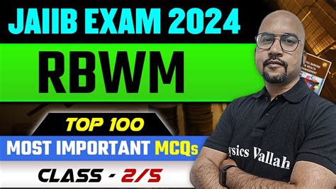 JAIIB RBWM Top 100 Important MCQs Class 2 5 JAIIB Exam Preparation