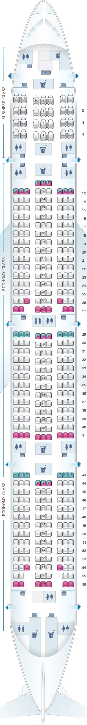 Seat Map Kenya Airways Boeing B777 300er Seatmaestro