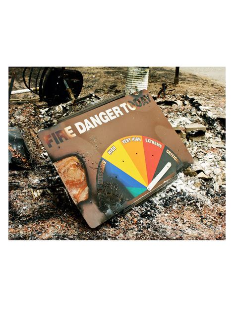 Charred Fire Danger Sign – Collecting the News