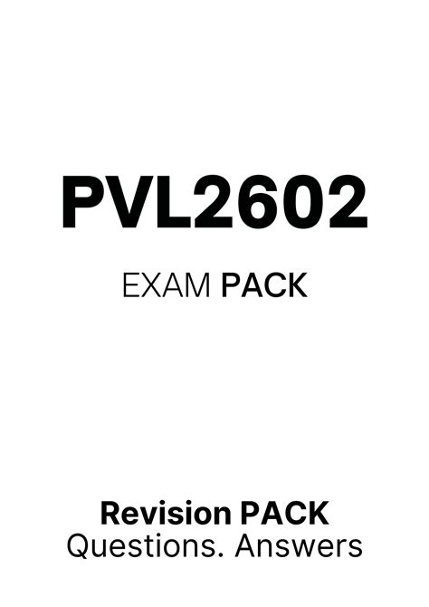 Solution Pvl Exam Pack Studypool