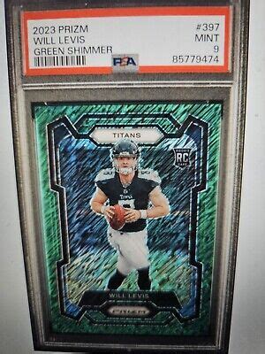 2023 Panini Prizm Rookie Will Levis Green Shimmer Fotl 5 PSA 9 POP 1