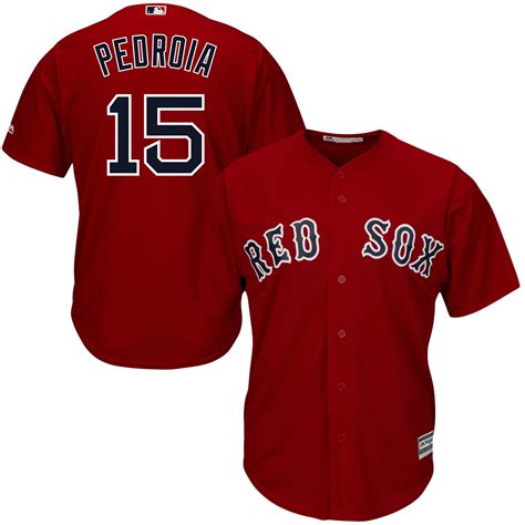 Majestic Dustin Pedroia Boston Red Sox Red Cool Base Player Jersey