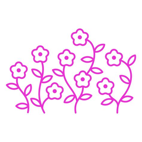 Design Png E Svg De Um Ramo De Flores Cor De Rosa Para Camisetas