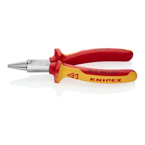 Cleste Cromat Cu Falci Rotunde Si Manere Izolate Knipex Mm