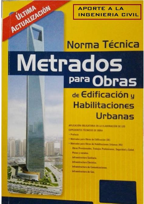 Norma Tecnica Metrados Para Obras De Edificaciones Y Habilitaciones