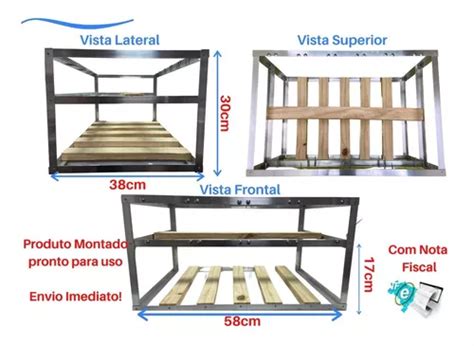 Rack Rig Gabinete Para Mineradora Ate 6 gpu Placa De Vídeo à venda em