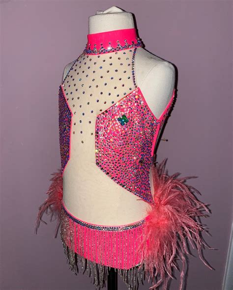 Custom Dance Costume Jazz Musical Theater Leotard With Ostrich Etsy