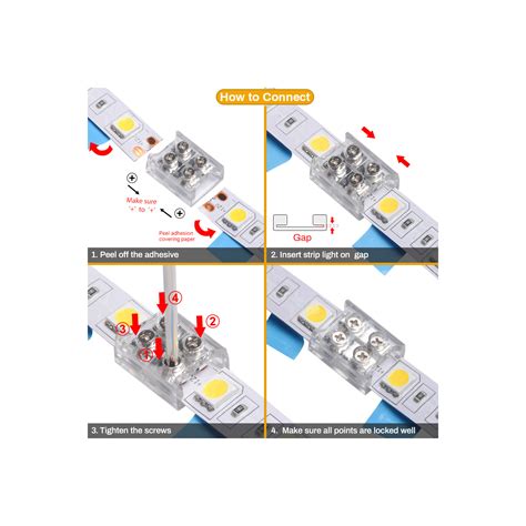 Verbinder für LED Streifen 12 024V DC für Verbindung mit Schrauben Ledkia