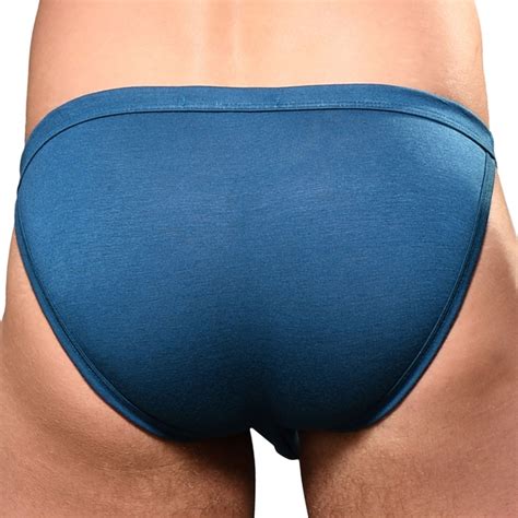 Andrew Christian Slip Tanga Almost Naked Sex Bambou Bleu Paon Inderwear