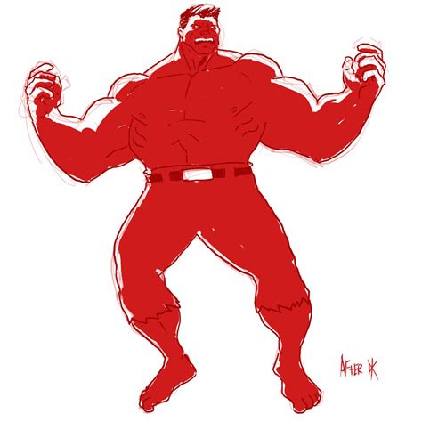 Red Challenge Hulk By Voraciousink On Deviantart