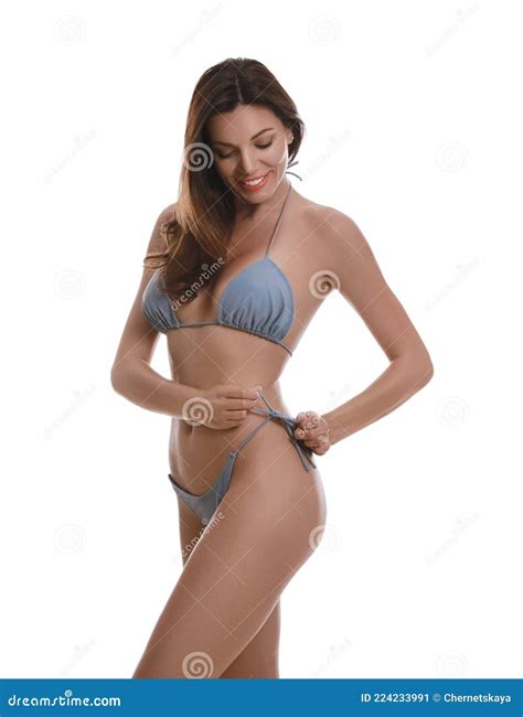 Belle Femme En Bikini Design Sur Fond Blanc Image Stock Image Du V Tements Bikini