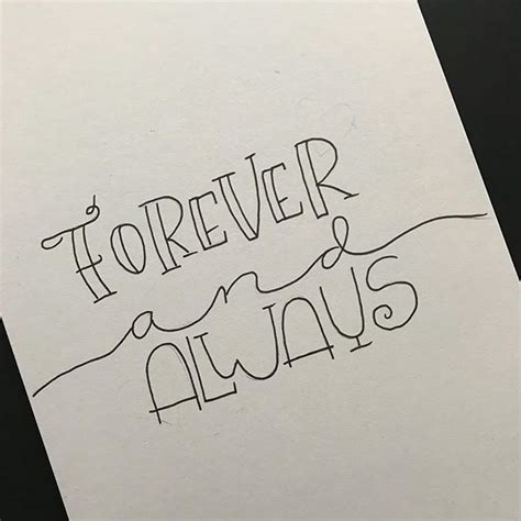 The Words Forever And Always Are Written In Cursive Writing On White