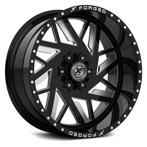 XF OFF ROAD XFX 306 Wheels Black With Milled Window Rims