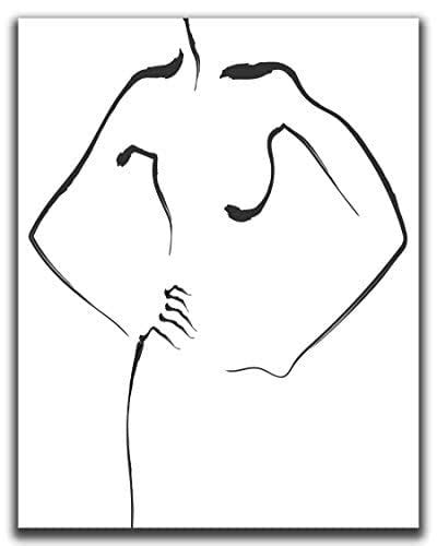 Amazon Abstract Minimalist Nude Woman Wall Decor X Unframed