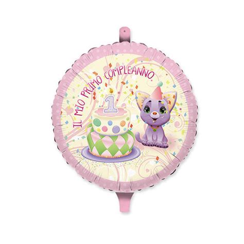 Partycolare Palloncino Mylar Tondo Primo Compleanno Cindy 45 Cm