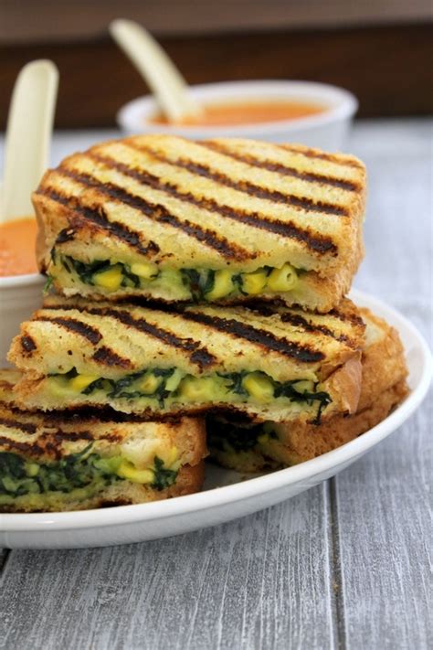 Spinach Corn Sandwich Recipe Grilled Corn Spinach Sandwich Recipe