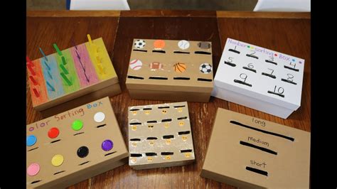 Preschool Task Boxes For Early Learning And Basic Skills Practice Youtube