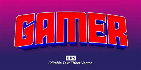 Premium Vector Gamer Editable Text Effect Vector