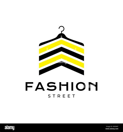 street fashion arrow hanger cloth modern logo design vector Stock ...