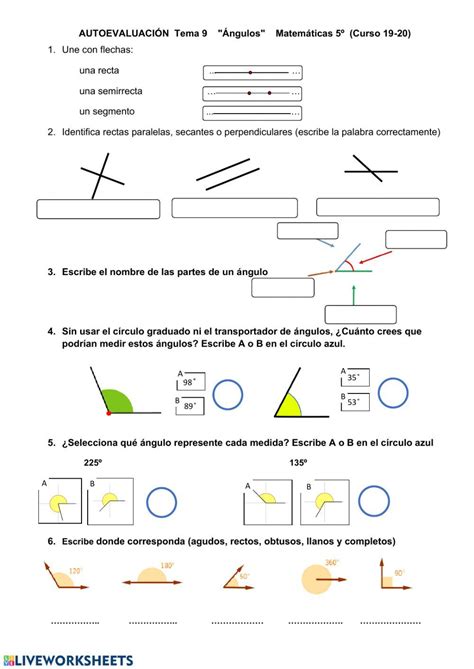 Ficha Interactiva De Ngulos Para Quinto De Primaria Puedes Hacer Los