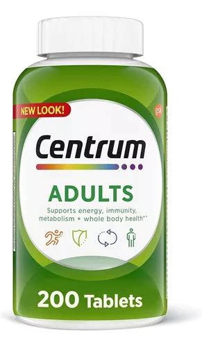 Suplemento En Comprimidos Centrum Multivitaminico Adulto Vitaminas