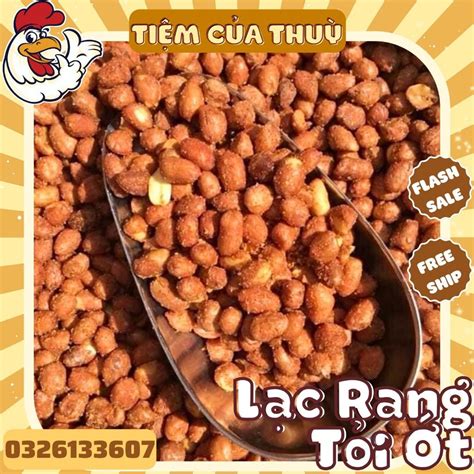 500g Lạc Rang Tỏi Ớt Đậu Phộng Rang Tỏi Ớt Thơm Ngon Đậm Vị đồ ăn Vặt