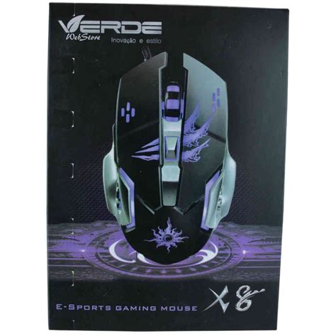 Mouse gamer - E-Sports Gaming Mouse - X8 - Verde - WebStore