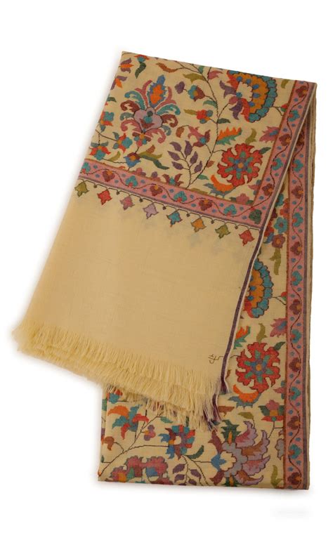 Kashmir Loom Handloomed Kani Weave Shawl Woven Shawls Kani Kashmiri