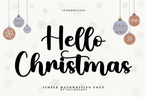 Hello Christmas Font By Payjhoshop · Creative Fabrica