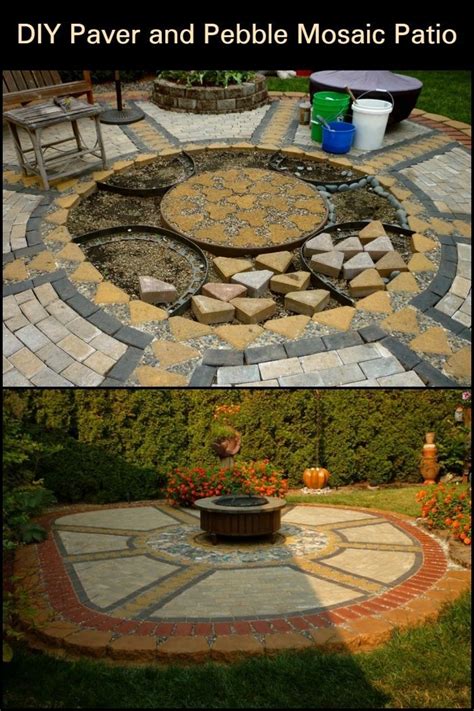 Extraordinary DIY Paver and Pebble Mosaic Patio - The Owner-Builder ...