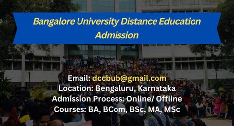 Bangalore University Distance Education Admission 2024 Ug Pg