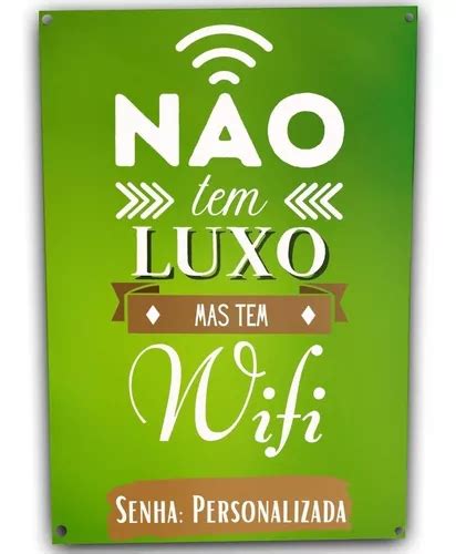 Placa Sua Senha Wifi Personalizada X Cm Internet Em Metal