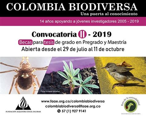 Convocatoria Becas Colombia Biodiversa 2019 Ii