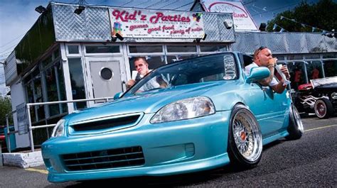 Stanced Honda Civic Ek Fast Car