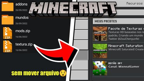 Como Colocar Mods Addons Texturas Mundos No Minecraft Pe Sem