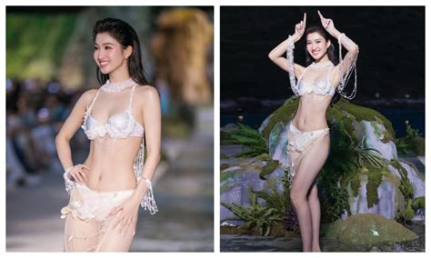 Á hậu Phương Nhi diện bikini bé tẹo qua camera thường Nhan sắc như kẹo