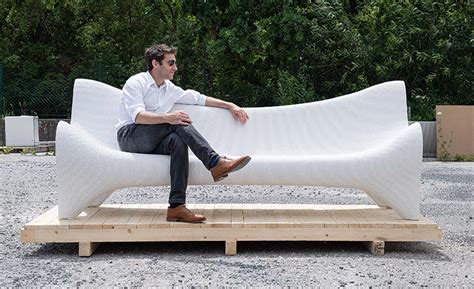 An Outdoor Furniture Collection Was Made By 3D Printing With Concrete