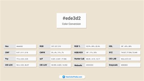 Pantone Tcx Antique White Color Ede D Hex Color