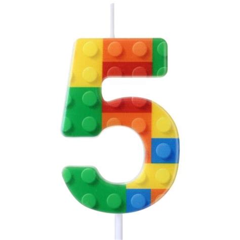 Building Block Number Birthday Cake Candle Numeral Birthday Candles